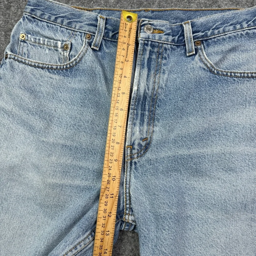 Levis 505 Shorts Mens Size 34 Regular Fit Light Wash Vintage Distressed Denim